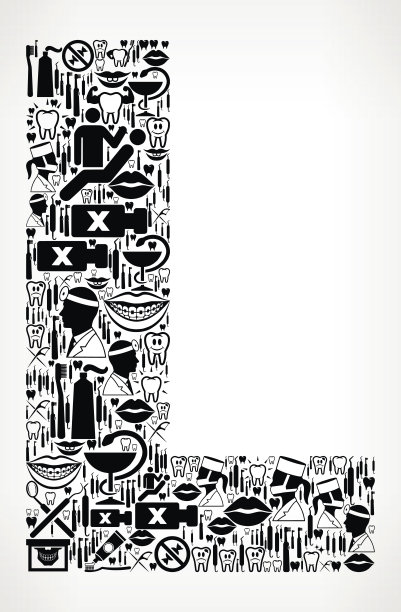 字母L牙医和牙科矢量图标图案图片下载