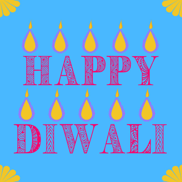 快乐的排灯节的问候图片下载