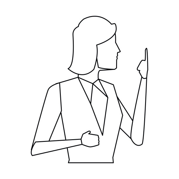 简介女商人手势专业人士图片下载