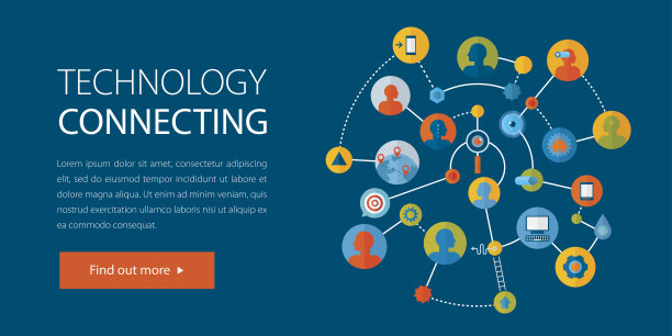 网络横幅技术连接概念图片下载