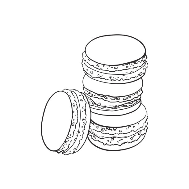 矢量草图手绘通心粉图片下载