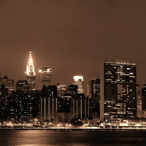 曼哈顿的天际线图片下载