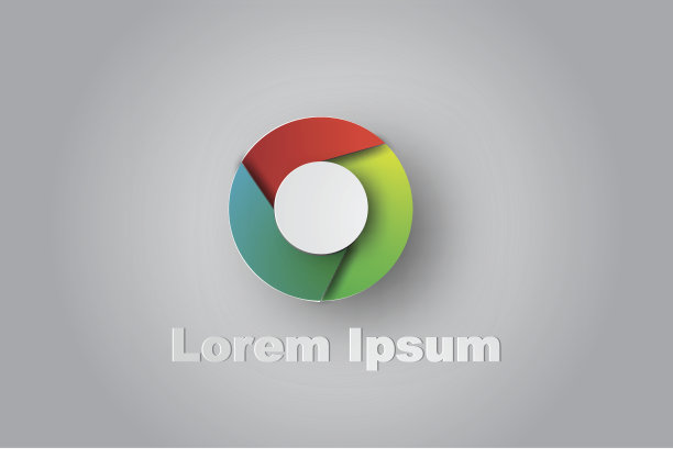 纸艺术的彩色涡轮圆符号设计。最适合graphic.vector图片下载