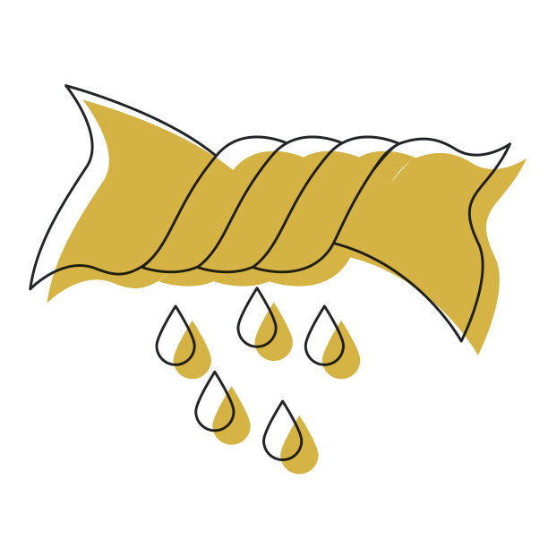 黄色水彩剪影绞衣服图片下载