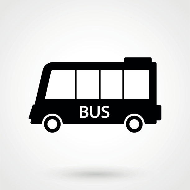 小巴图标矢量，固体图标插图，象形图孤立在白色图片下载