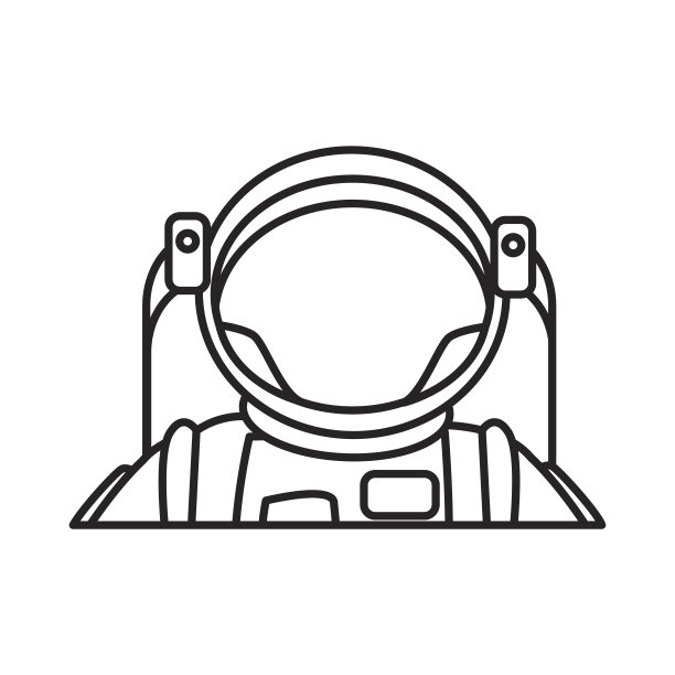 宇航员肖像在宇航服头盔图片下载