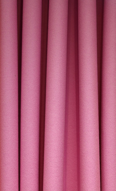 重粉色毡褶纺织窗帘背景图片下载