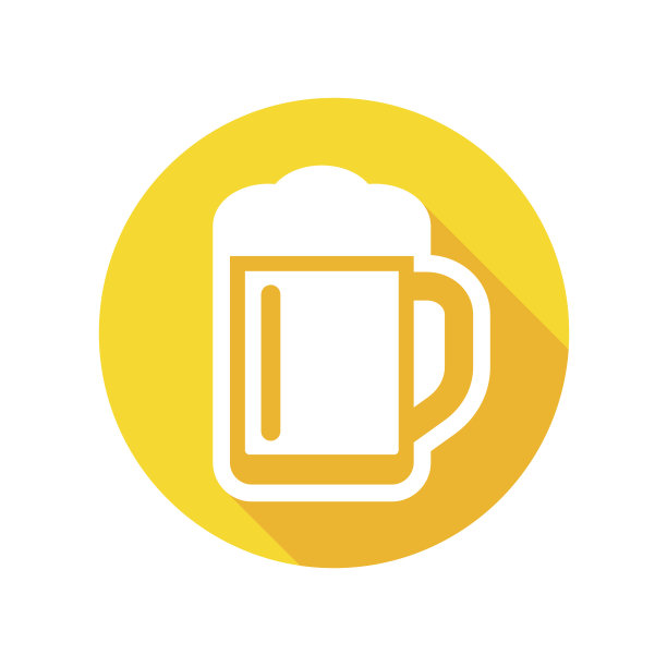 啤酒平面图标矢量图片下载