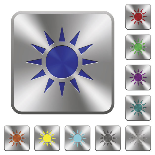 太阳圆角方钢钮扣图片下载