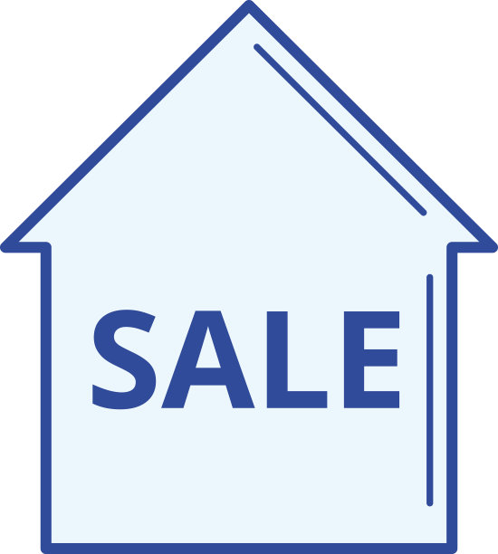 待售房屋线图标图片下载