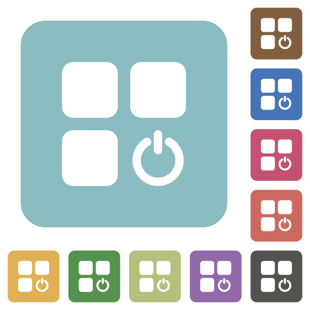 组件切换圆角正方形平面图标图片下载