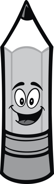 铅笔吉祥物插图图片下载