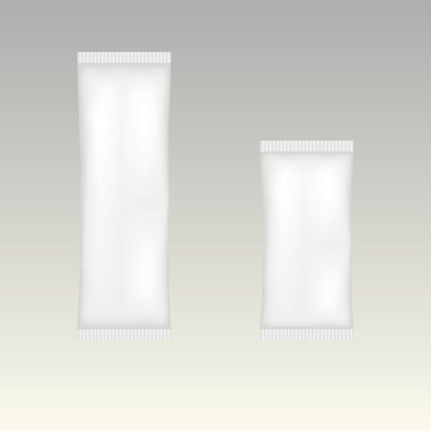 白色空白塑料袋口袋袋。矢量插图。图片下载