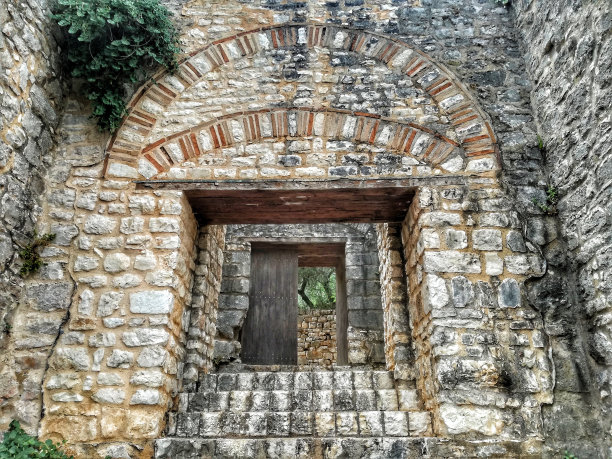 Kassiopi的城堡的门图片下载