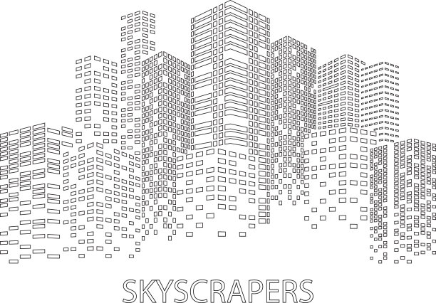 夜摩天大楼的城市图片下载