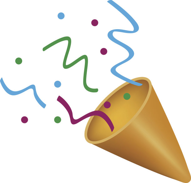 白色背景上的派对表情图片下载