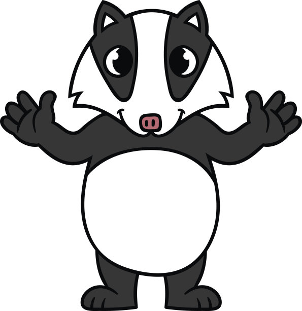 卡通獾插图图片下载