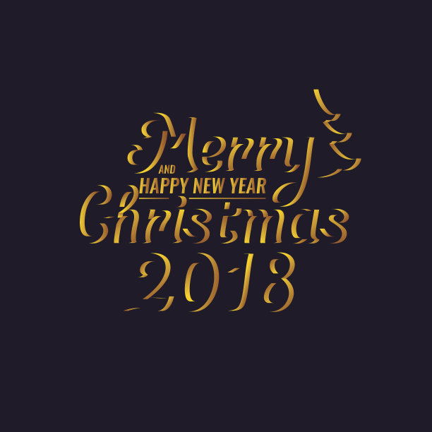 圣诞快乐，恭贺新禧。现代手绘字母短语图片下载