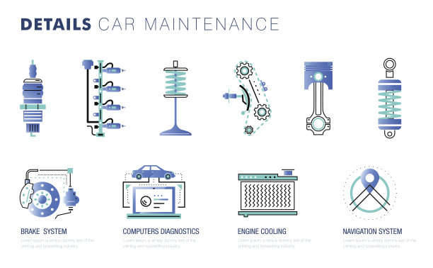 汽车服务。线组成。机技术操作。图片下载