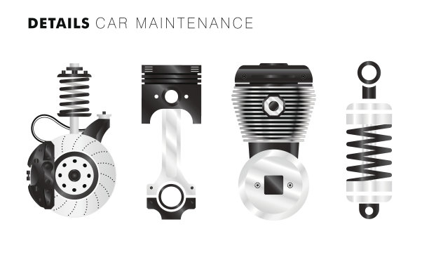 汽车服务。线组成。机技术操作。图片下载