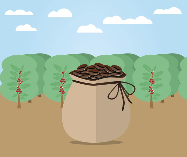 咖啡袋扁平设计图片下载