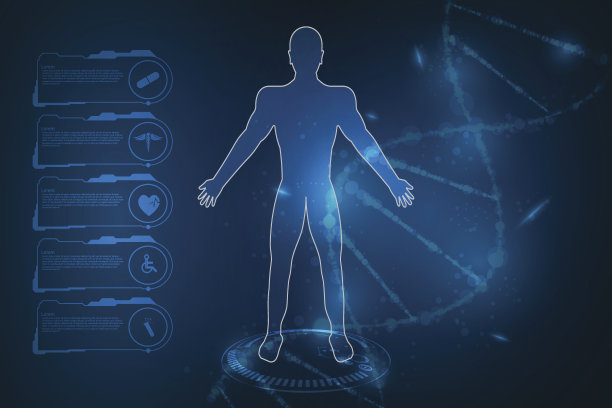 医疗保健人体诊断模板概念背景清洁设计素材图片