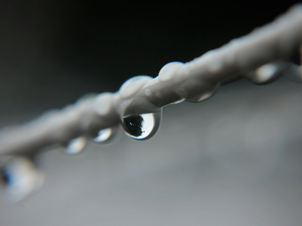 水滴在洗涤线上图片下载