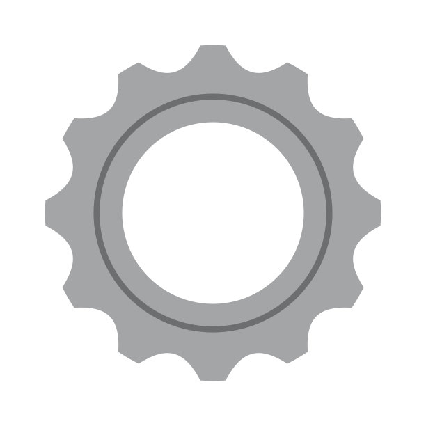 齿轮机孤立图标图片下载