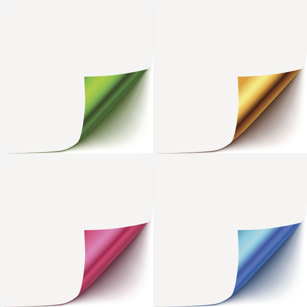 真实的矢量纸转角集图片下载