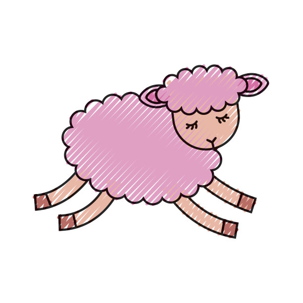 可爱的小羊角色图标图片下载