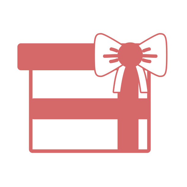 剪影好看的礼物，庆祝圣诞快乐素材图片