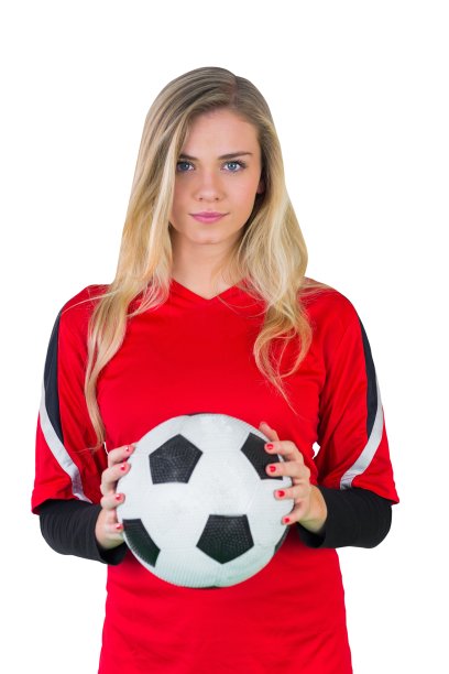 穿红色衣服的漂亮足球迷图片下载