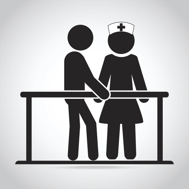 病人与护士偶像的体育锻炼康复图片下载