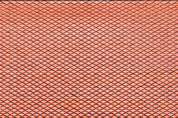 棕色瓷砖屋顶纹理为背景图片下载