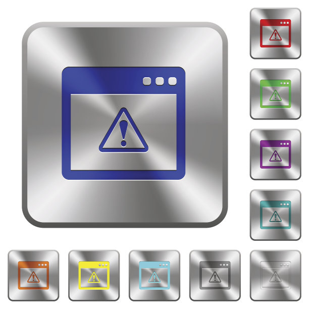 应用警告圆角方钢按钮图片下载