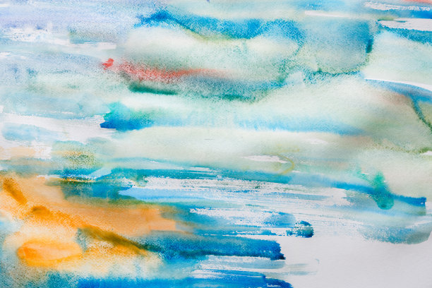 水彩颜料笔触在纸上纹理图片下载