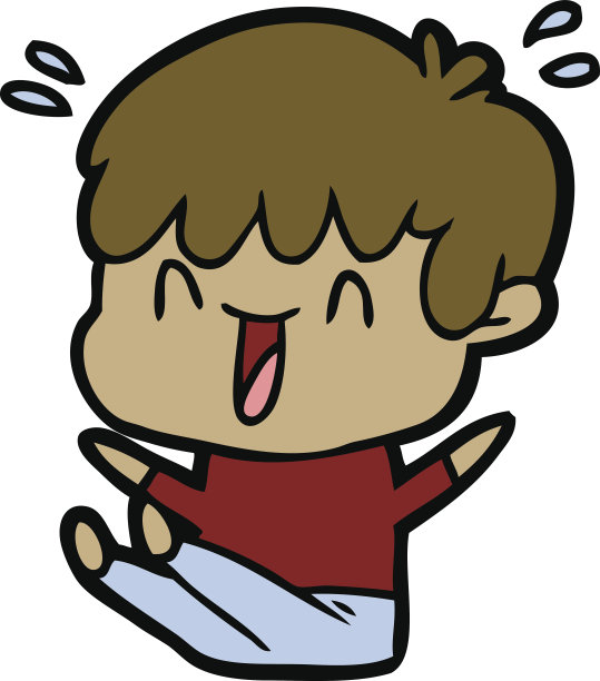 卡通笑的男孩图片下载