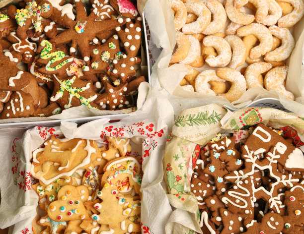 各种盒装圣诞饼干图片下载