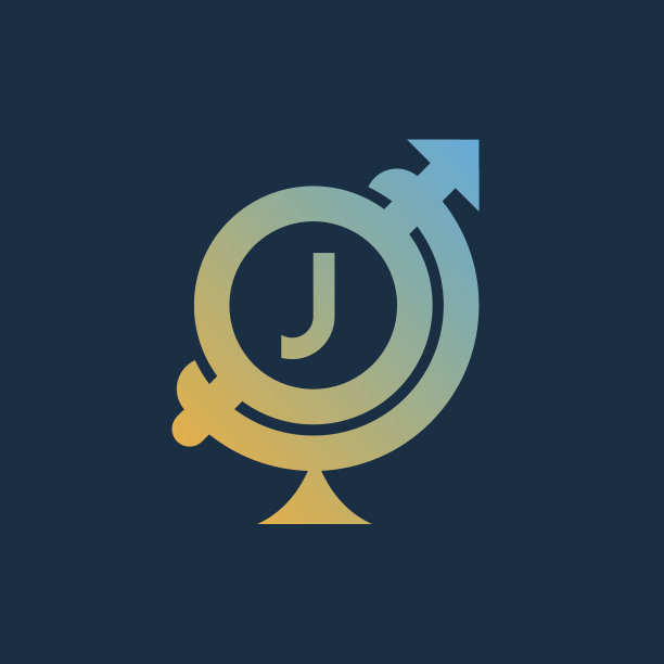 地球仪首字母J图标设计图片下载