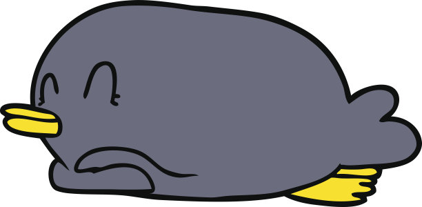 企鹅趴着图片下载