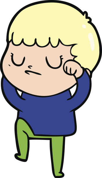 卡通脾气暴躁的男孩图片下载