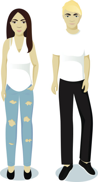 少年男孩和女孩图片下载