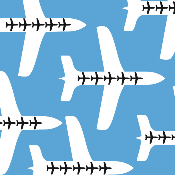 飞机平面运输模式背景矢量图片下载