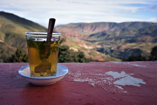 阿特拉斯山脉的茶叶图片下载