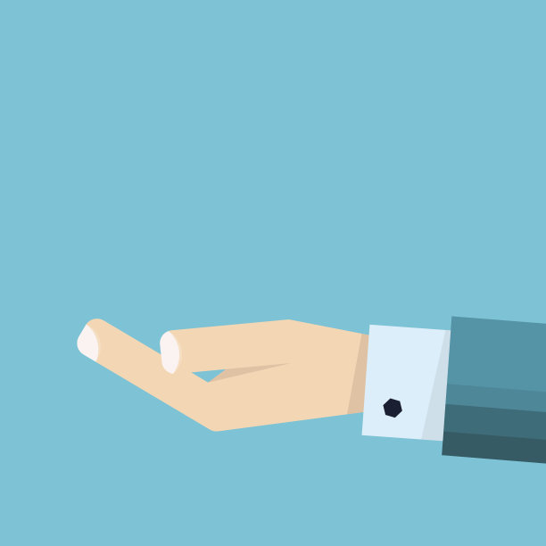 矢量图的手翻了，手心向上的男性在套装图片下载