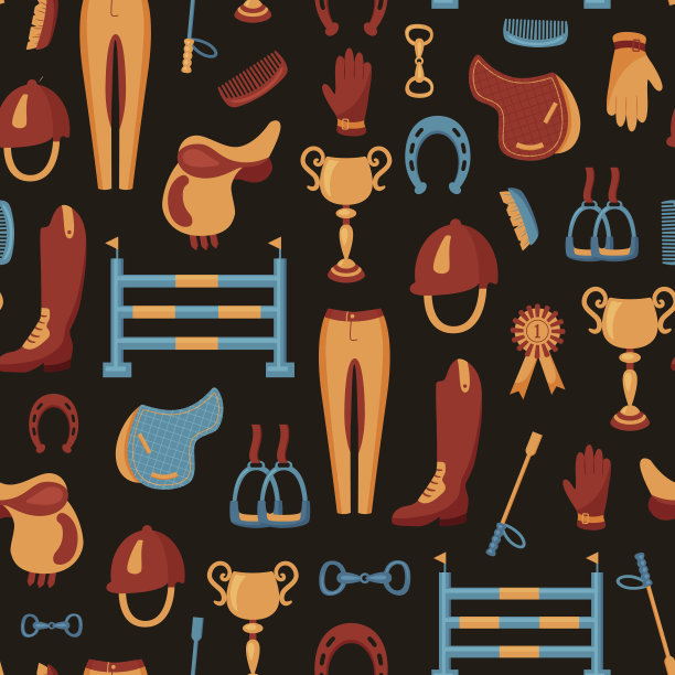 深色马术图案图片下载