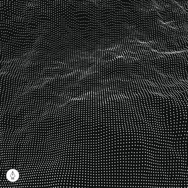抽象矢量景观背景。3d技术矢量插图。素材图片