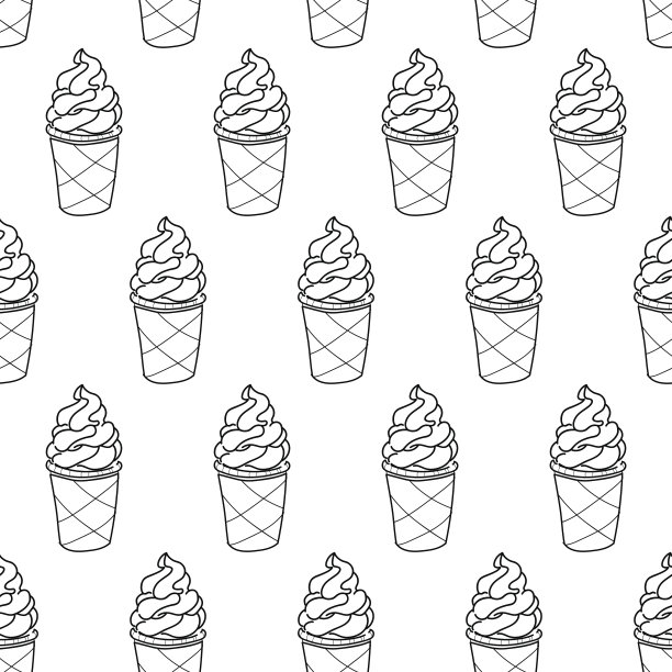 冰淇淋简单模式线性-02图片下载