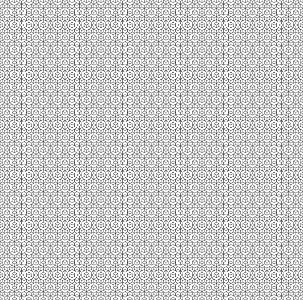 抽象几何立方体无缝图案。简约简约的平面设计背景，织物点缀。向量图片下载