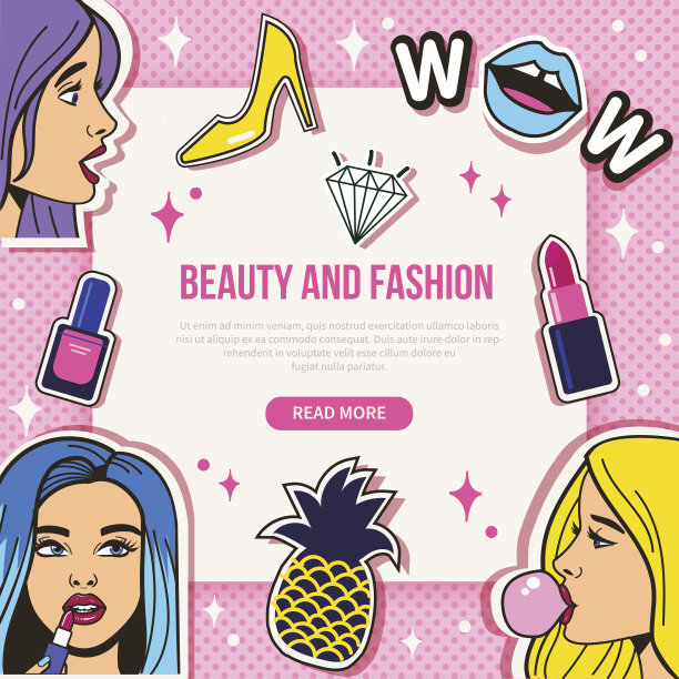 波普艺术旗帜图片下载